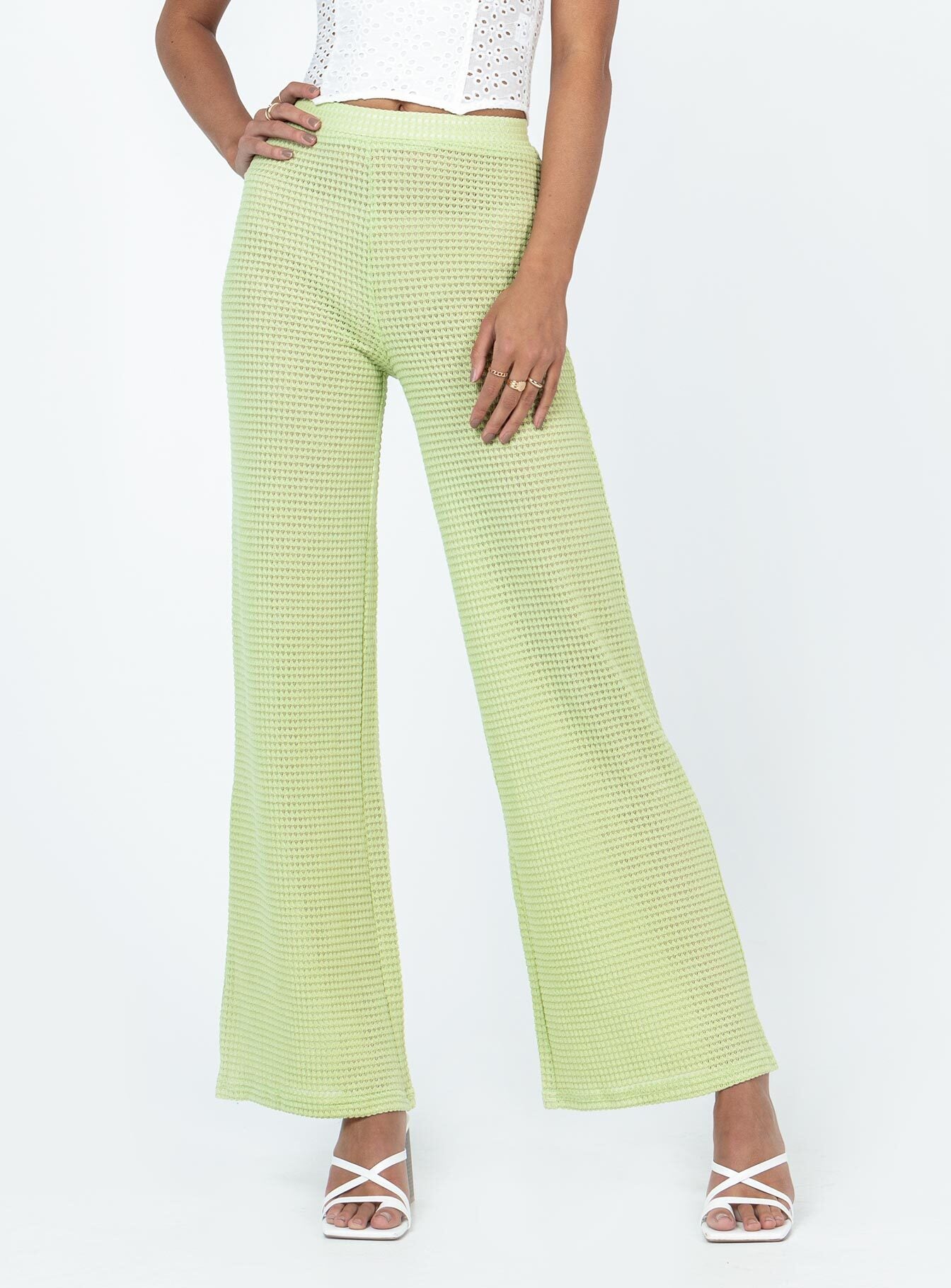 Santa Monica Knit Pants Green - Image 2