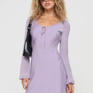 Sorrento Long Sleeve Mini Dress Purple