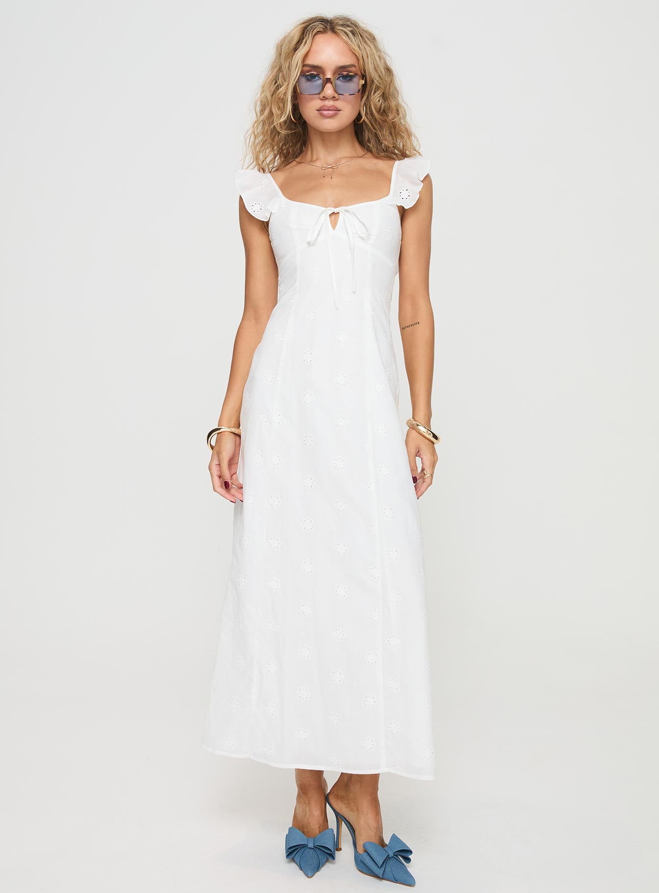 Lombardi Maxi Dress White - Image 2