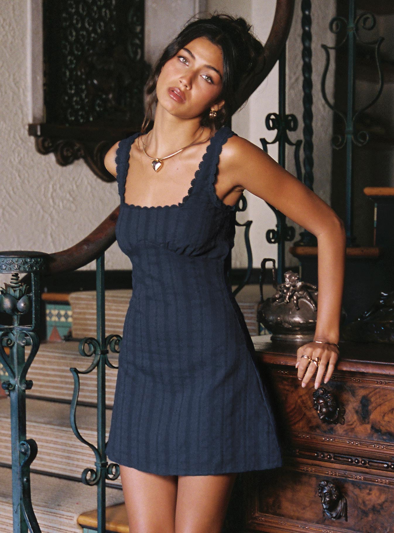 Dasha Mini Dress Navy - Image 7