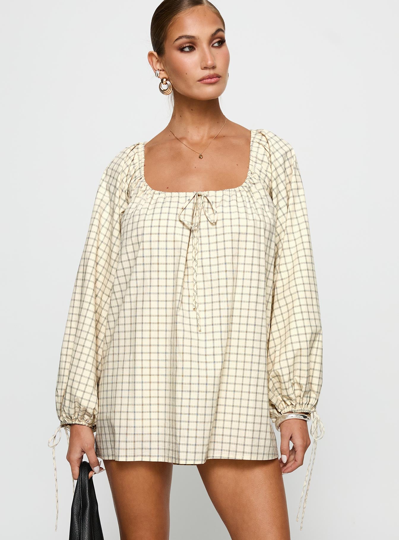 Preacher Playsuit White Check - Image 2