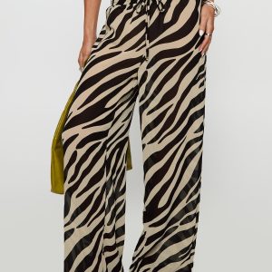 Fyre Wide Leg Pant Zebra