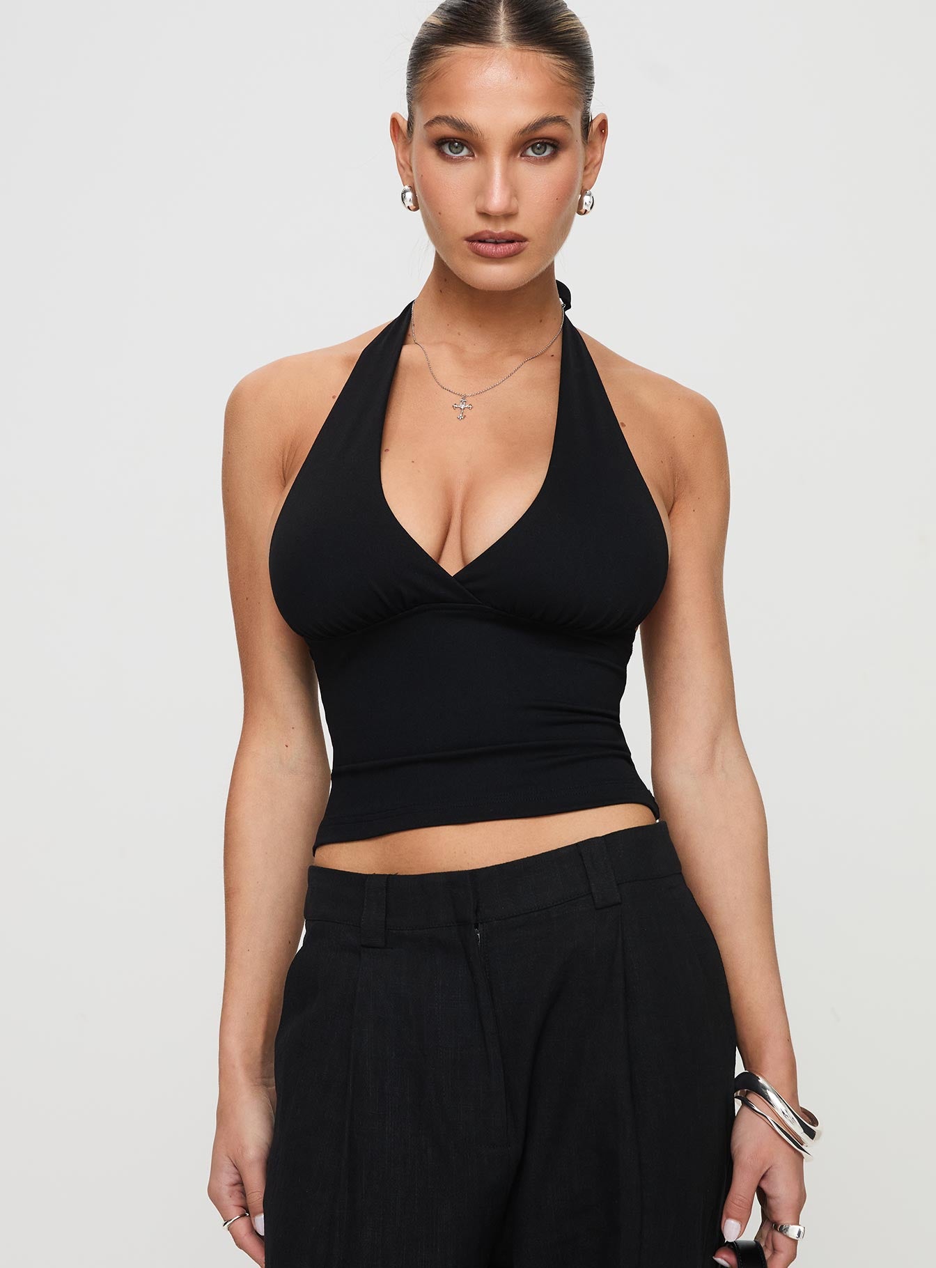 Whimsy Halter Top Black Petite - Image 2