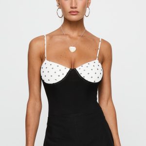 Evette Bodysuit Black / White