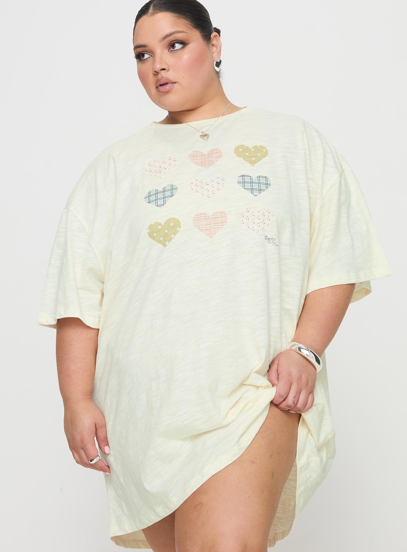 Heart Strong Nightie Sleep Dress Multi Curve - Image 2