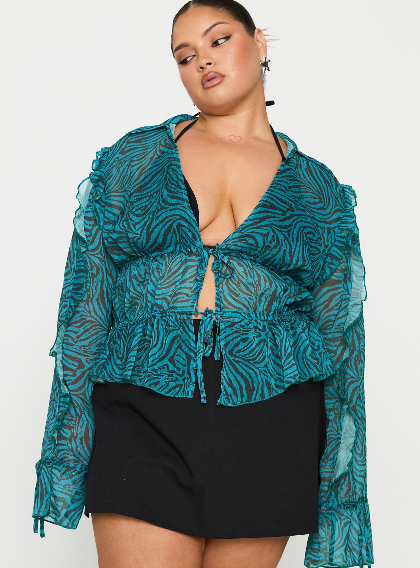 Holidaze Long Sleeve Top Zebra Curve - Image 2