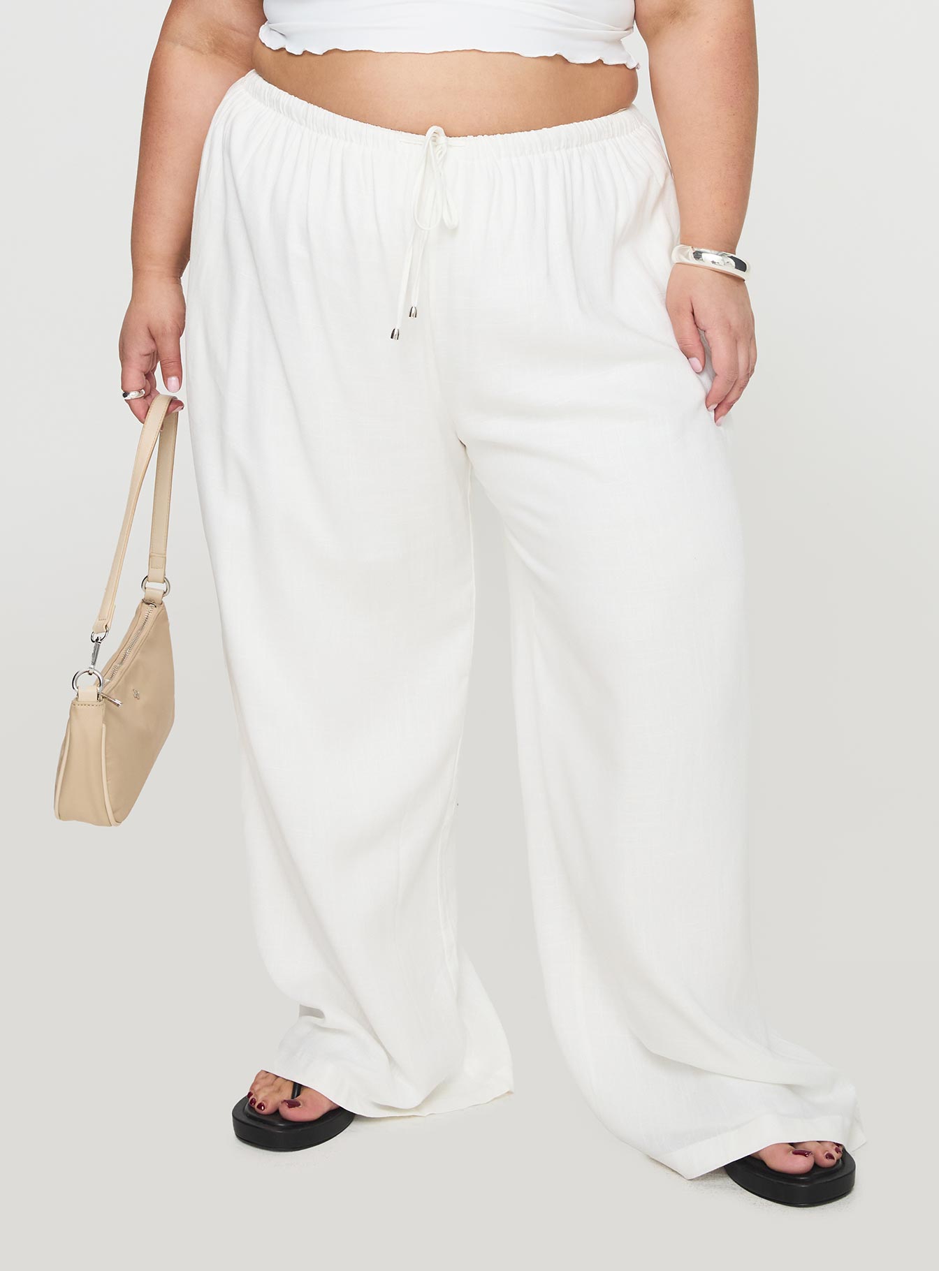 Ogilvie Linen Blend Pants White Curve - Image 2