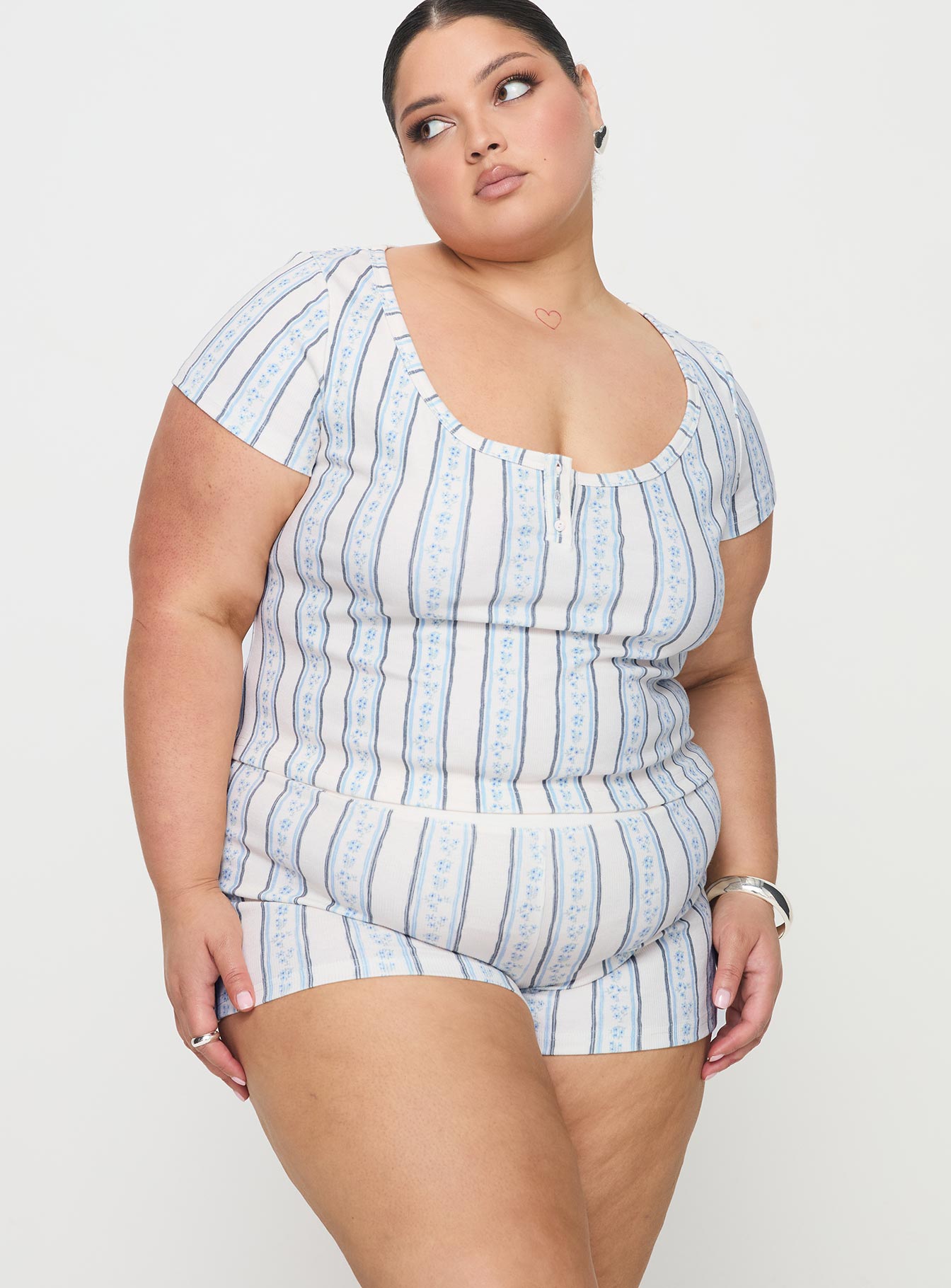 Yearning Rib Sleep Set Multi Curve - Image 2