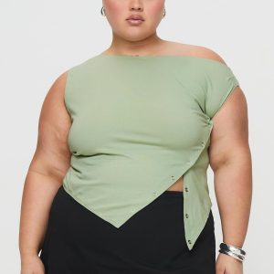 Karre Off The Shoulder Top Sage Curve