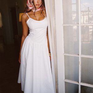 Such A Wallflower Midi Dress White