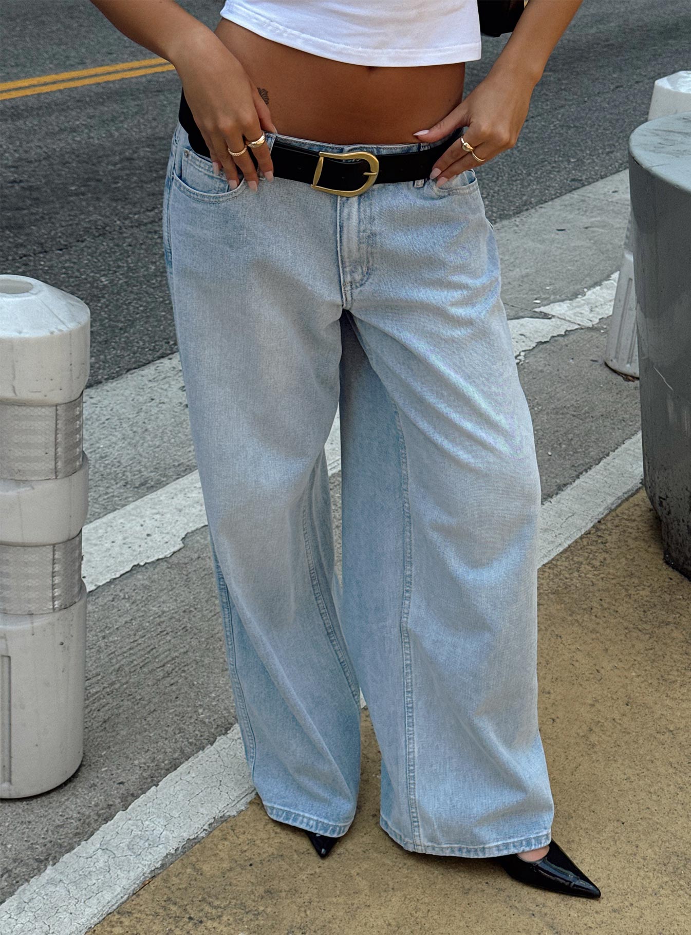 Ramos Low Rise Denim Jeans Light Wash - Image 9