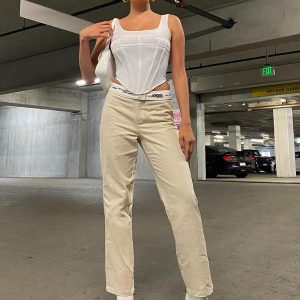 Dava Low Rise Pants Cream