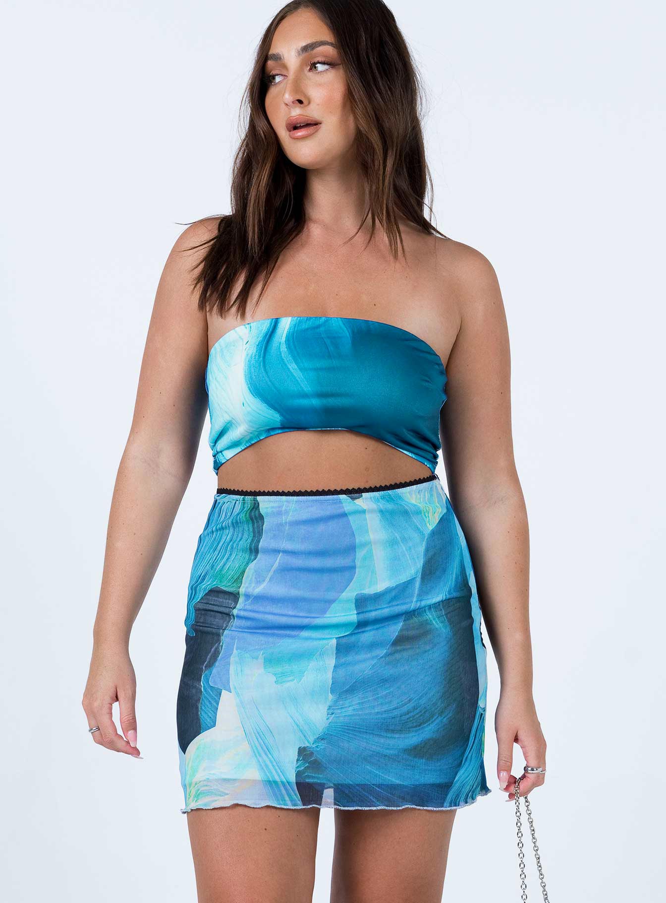 Adyn Mini Skirt Blue - Image 4