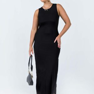 Brenly Mesh Maxi Dress Black