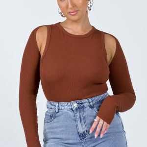 Bray Bolero Tank Bodysuit Brown