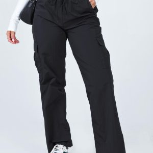 Flossie Parachute Pants Black
