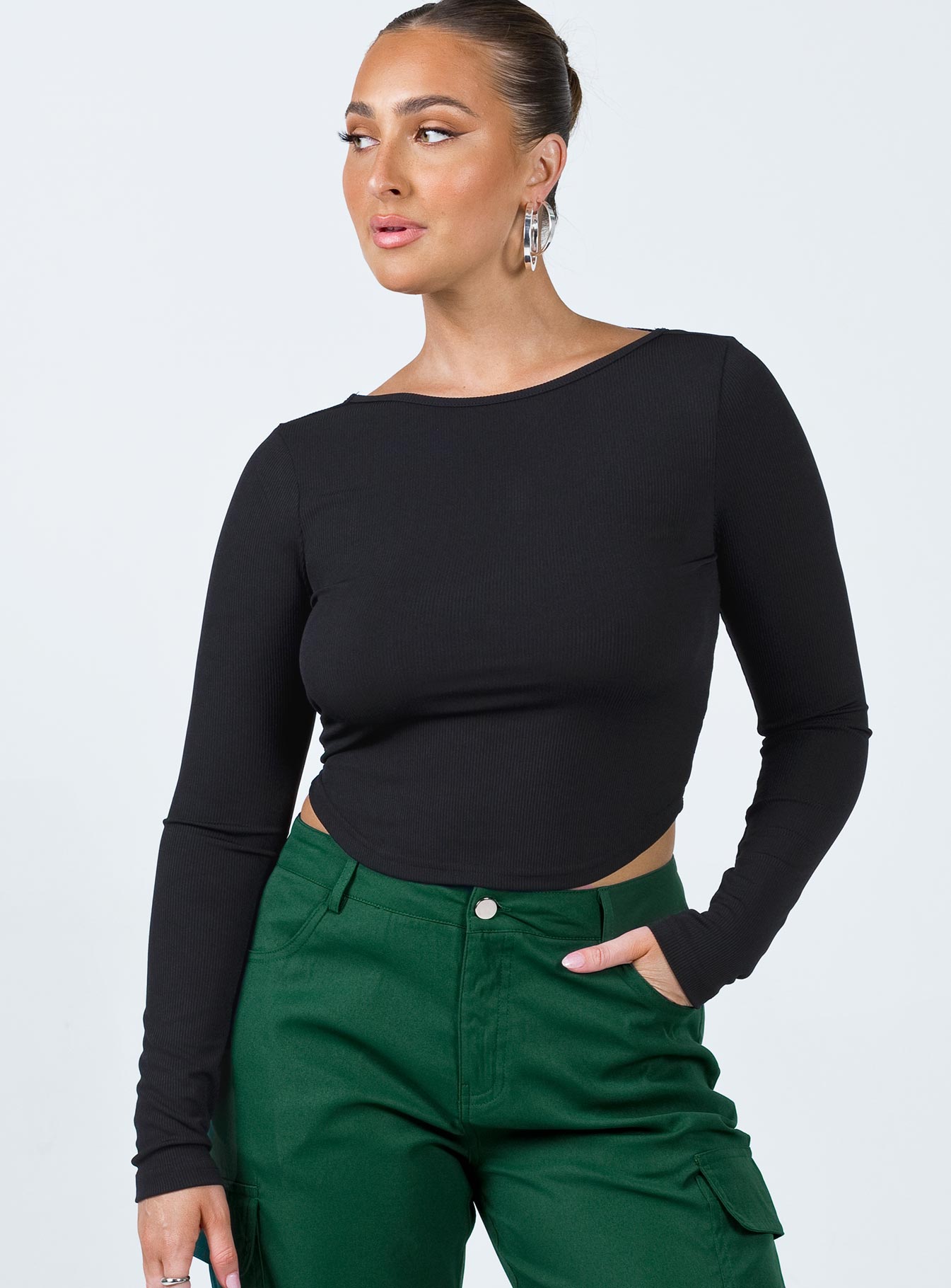 Look Back At It Top Black