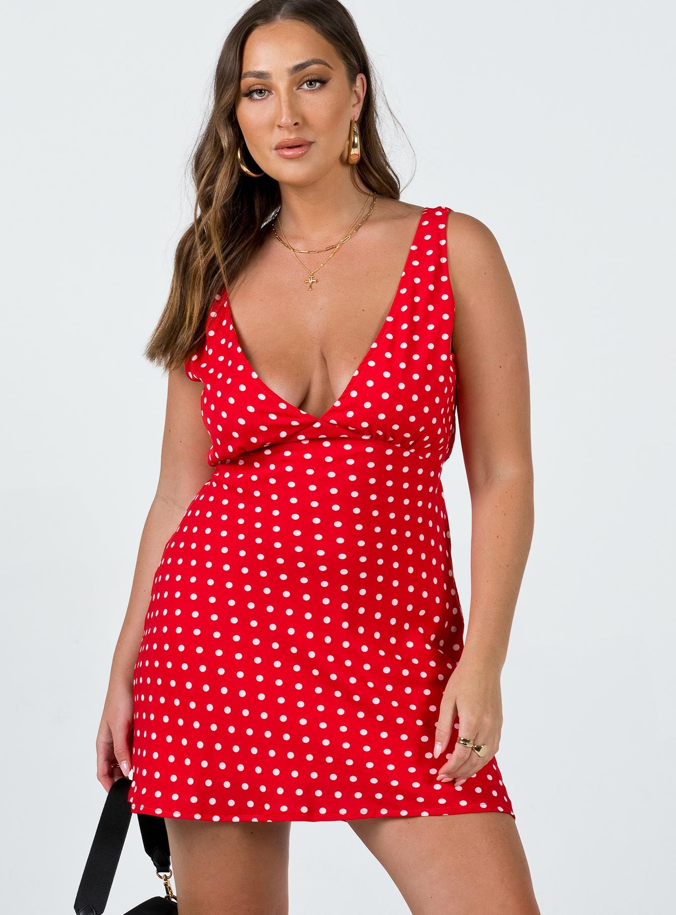 Nellie Mini Dress Red Polka Dot - Image 2