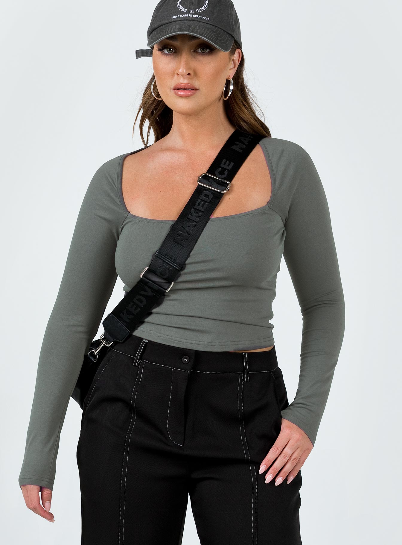 Ribsi Long Sleeve Top Grey - Image 2