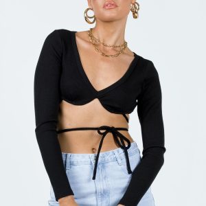 Armitage Long Sleeve Top Black