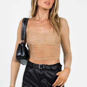 Norwood Long Sleeve Top Beige