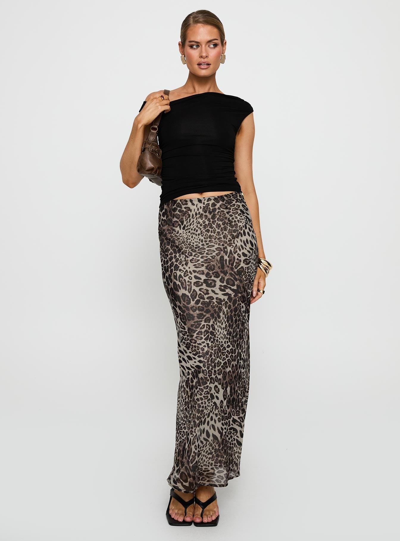 Manda Maxi Skirt Leopard - Image 2