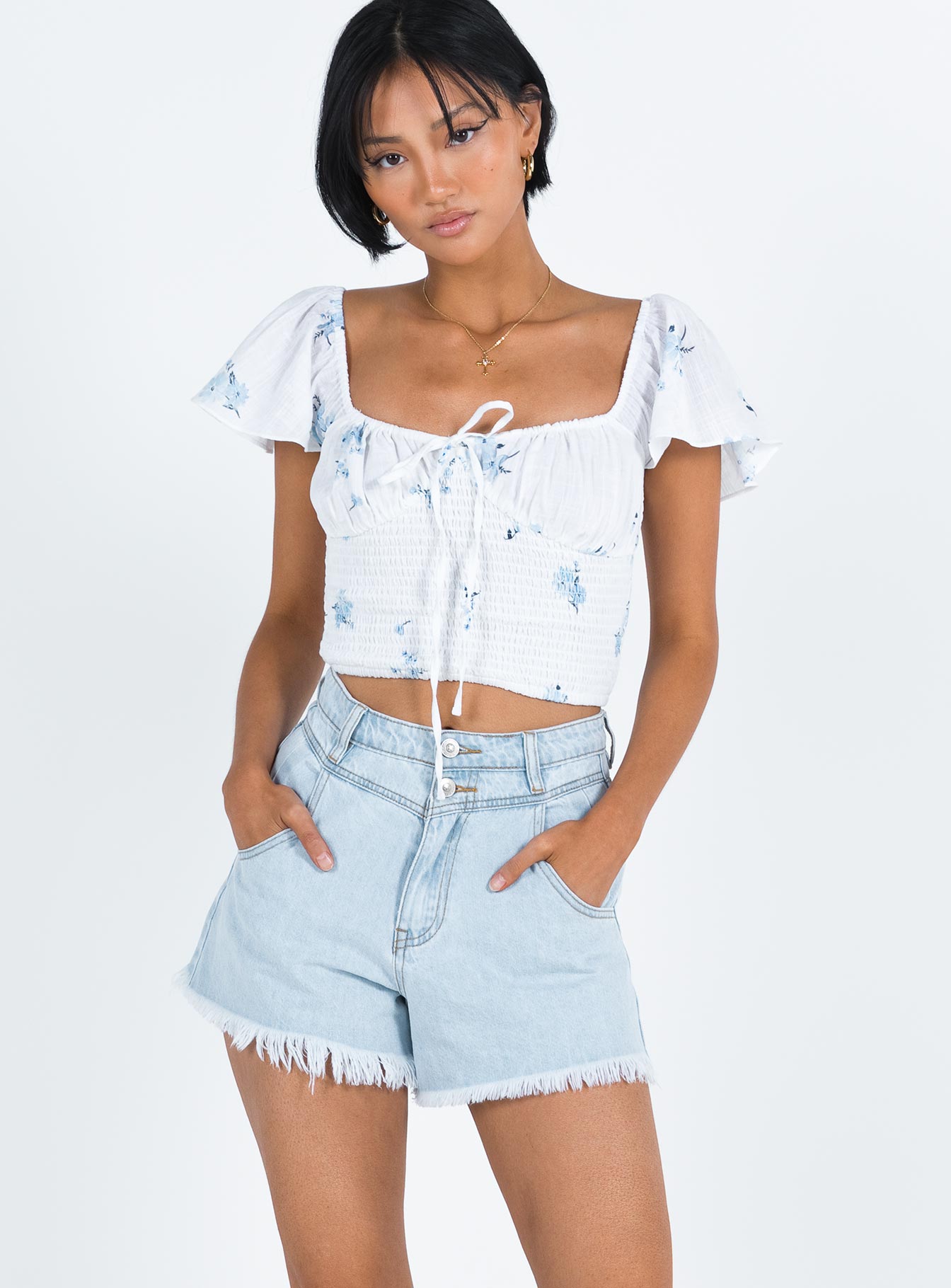 Doughty Shorts Light Wash Denim - Image 2