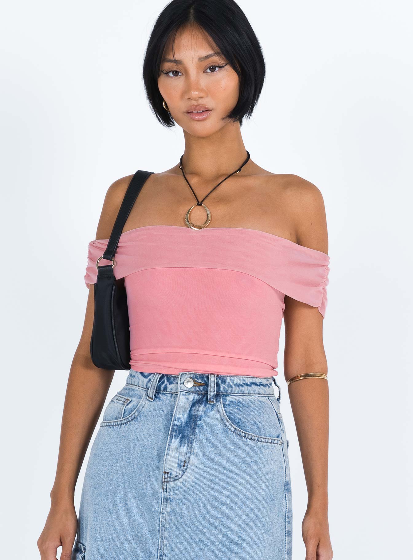Calypsa Drape Top Pink - Image 2