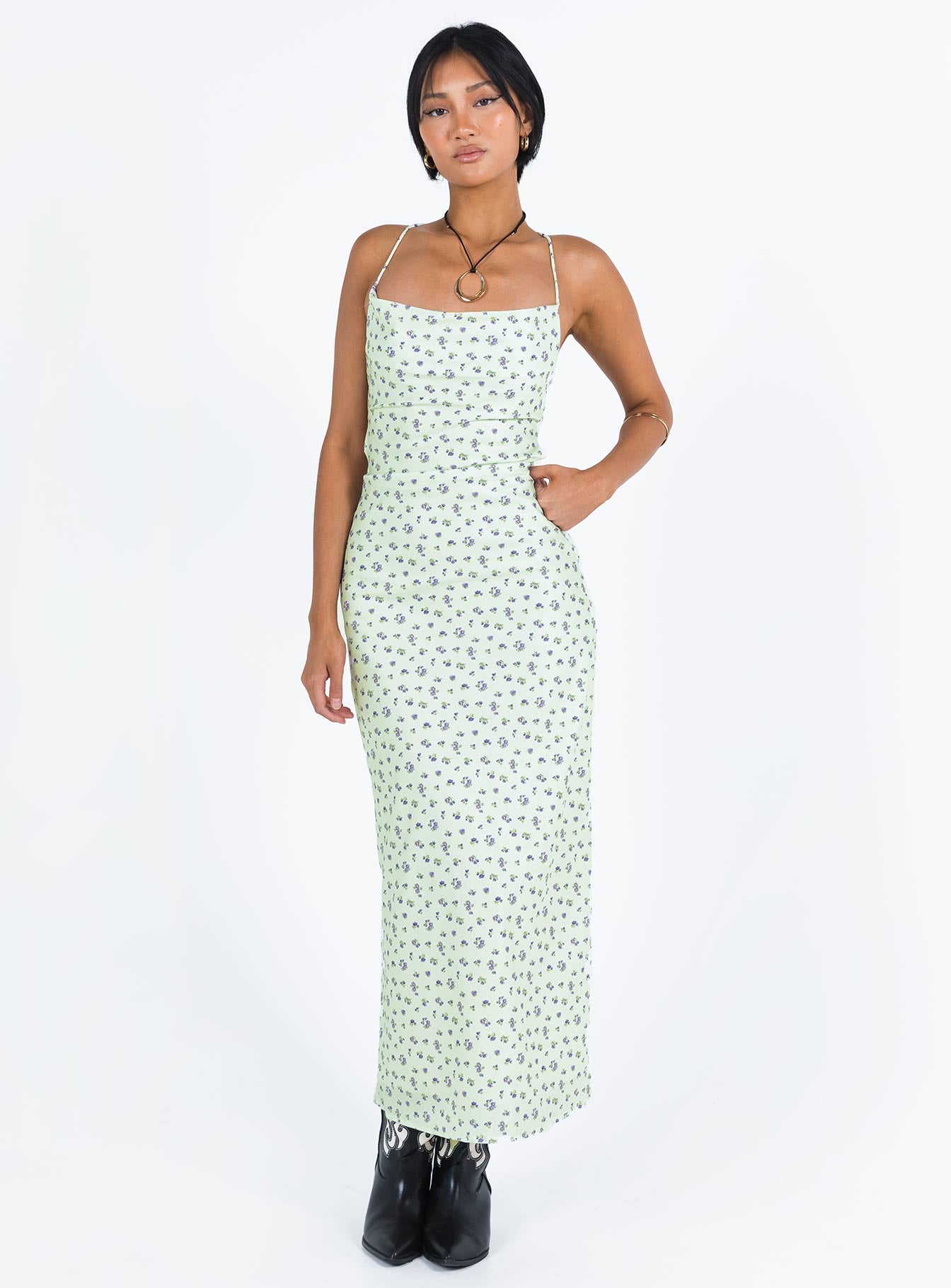 Malabar Maxi Dress Mint / Floral - Image 2