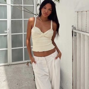 Dalma Twist Top Ivory