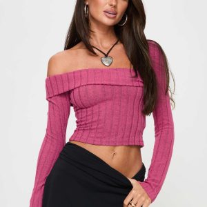 Looking For Love Long Sleeve Top Pink