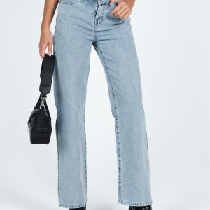 Hasmyn Straight Leg Jeans Light Wash Denim