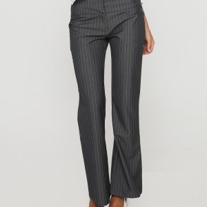 Isabeau Pant Grey Pinstripe