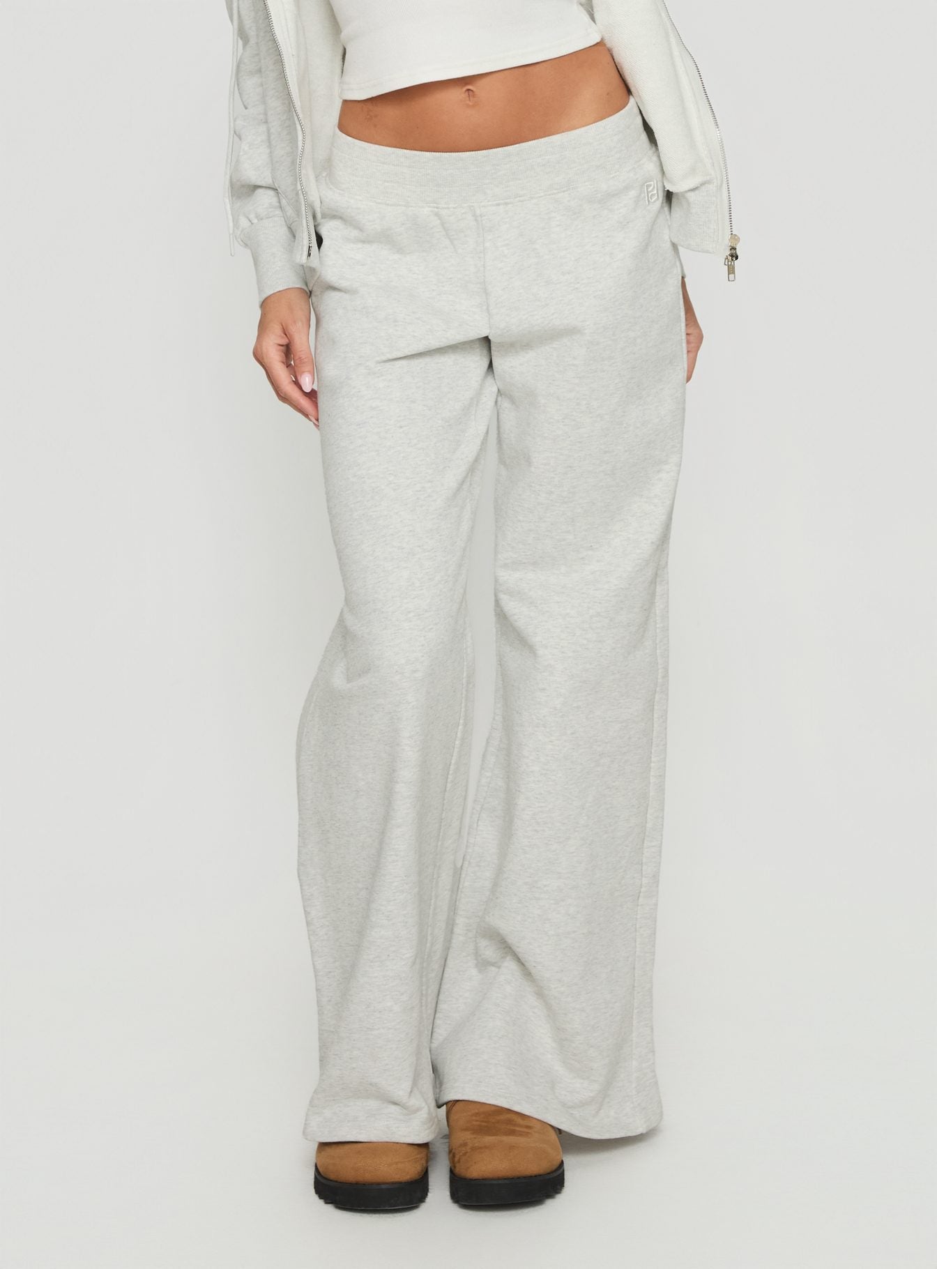 Summits Flared Track Pants Grey Marle - Image 2