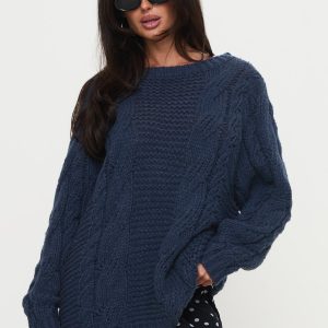 Gabrieal Knit Sweater Navy