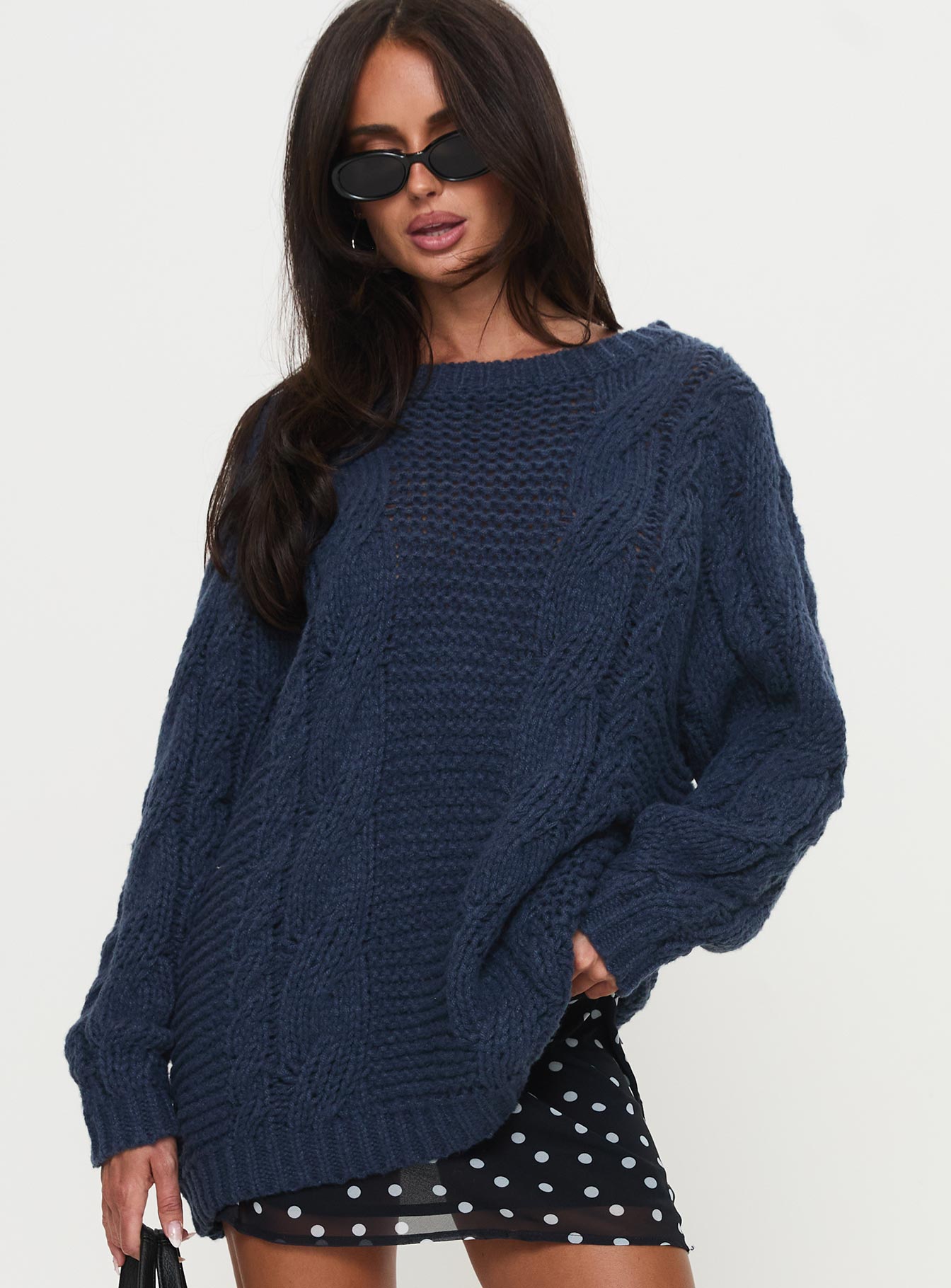 Gabrieal Knit Sweater Navy