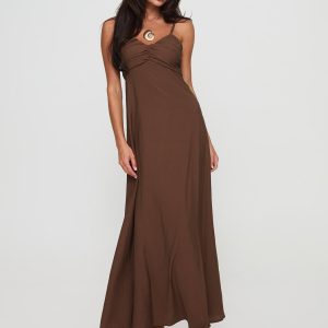 Neeka Maxi Dress Brown