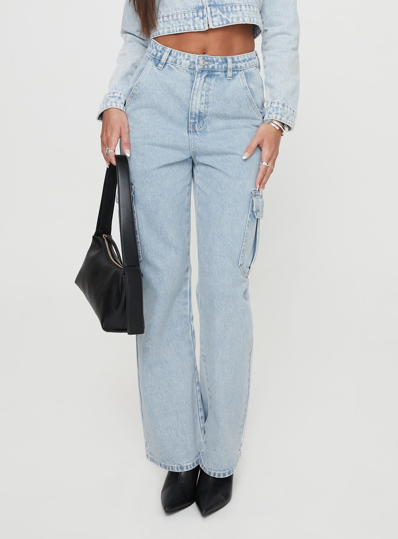 Belgrove Cargo Jeans Snow Wash Denim - Image 2