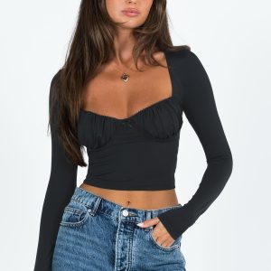 Candyce Long Sleeve Top Black