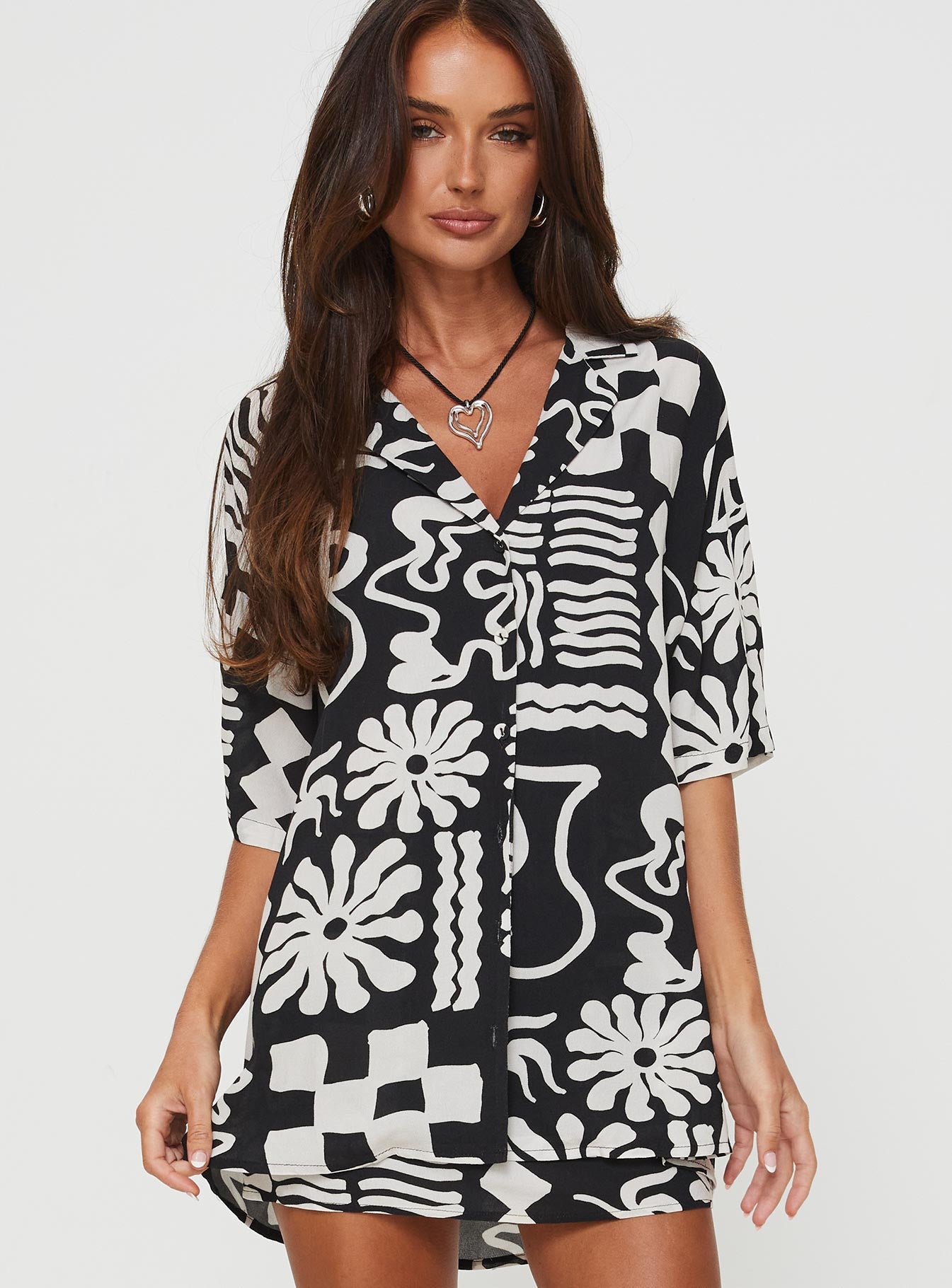 Caraliia Shirt Black / Cream - Image 2