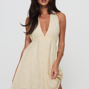 Plus One Mini Dress Beige