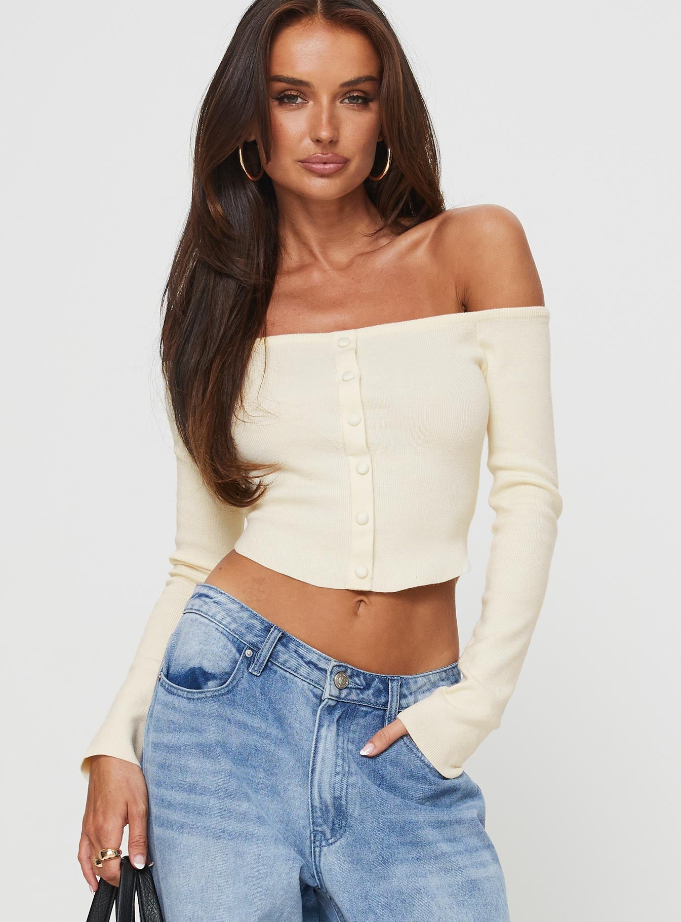 Eldoria Long Sleeve Top Cream - Image 2