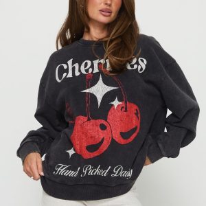 Hand Picked Graphic Jumper Black