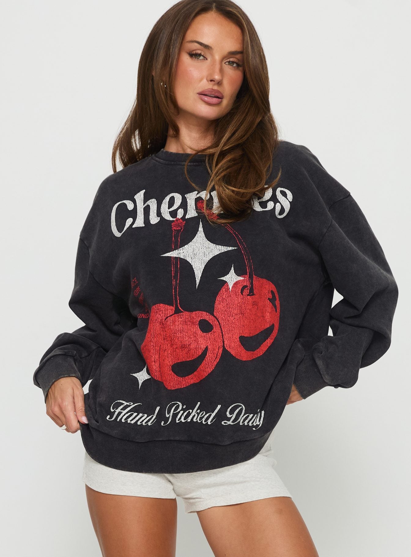 Hand Picked Graphic Jumper Black