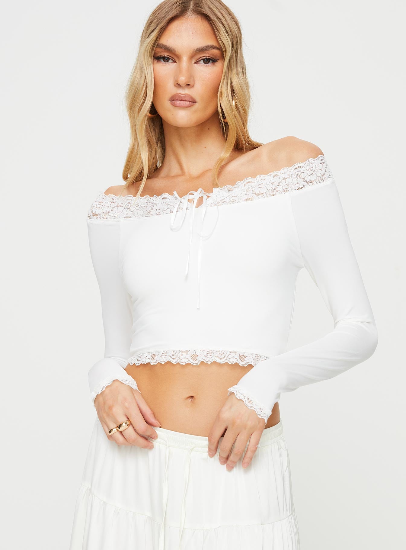 Kellis Off The Shoulder Top White - Image 2