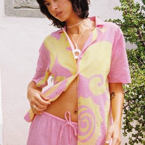 Sollene Top Pink / Yellow