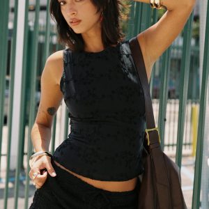 Perilla Lace Top Black