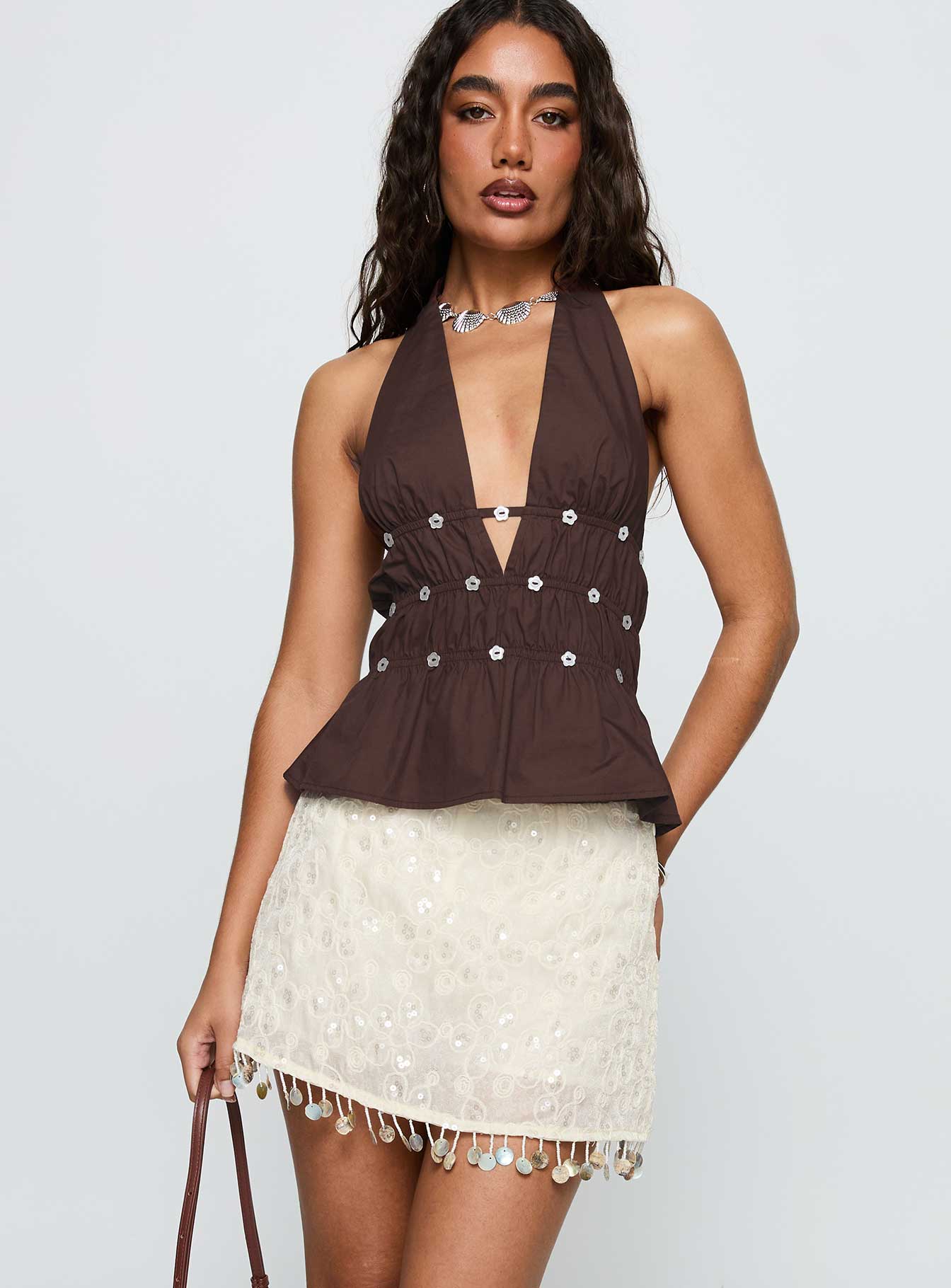 We Made It Sequin Skort Cream - Image 2