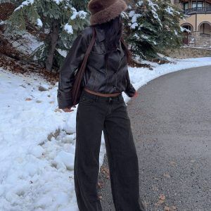 Ramos Low Rise Denim Jeans Washed Black