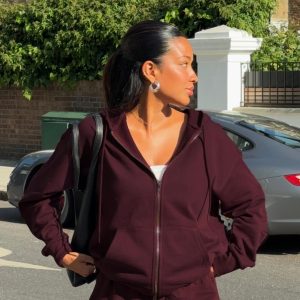 All Day Oversized Hoodie Wine